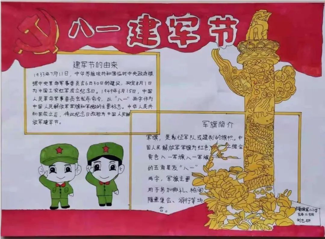 八一建军节 致敬“最可爱的人”手抄报图片-图5