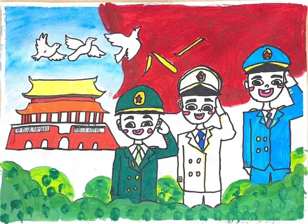 八一建军节主题绘画，致敬最可爱的人！-图7