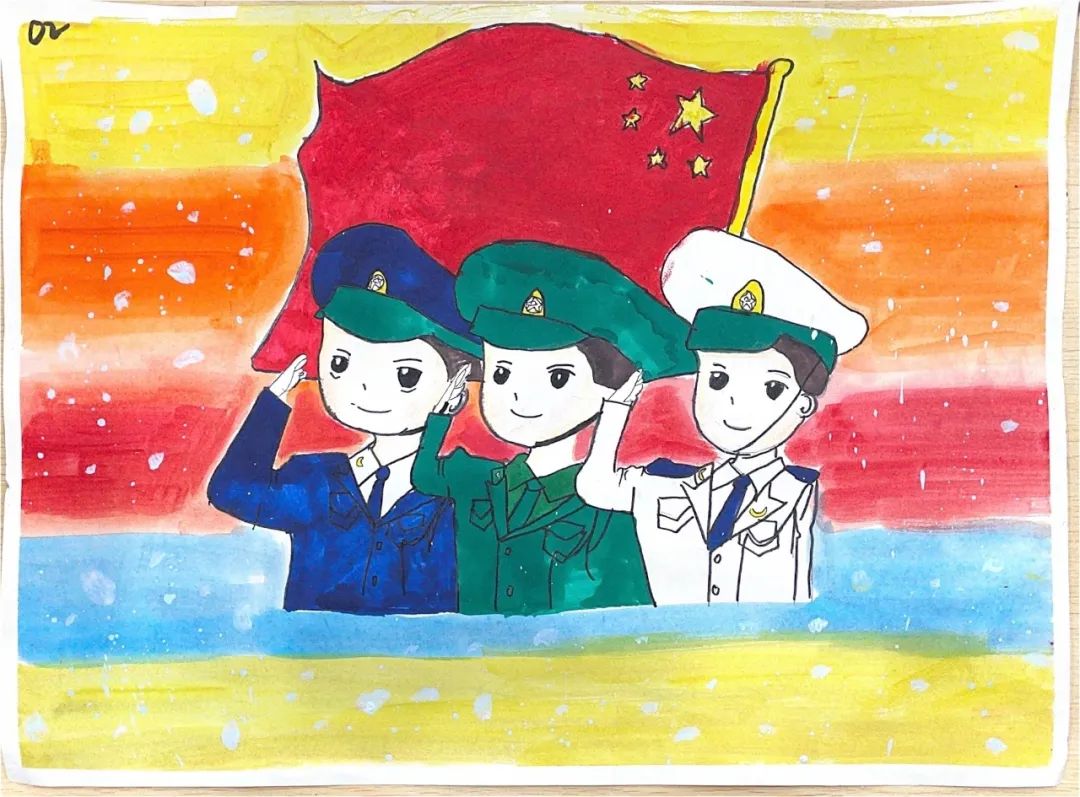 八一建军节主题绘画，致敬“最可爱的人”-图1