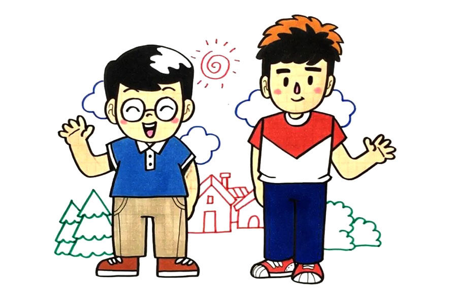 父亲节快乐，教你画出两位可爱的爸爸-图6