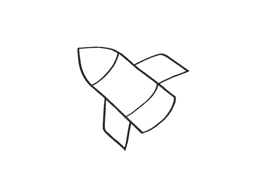 三幅小火箭的简笔画教程-图12