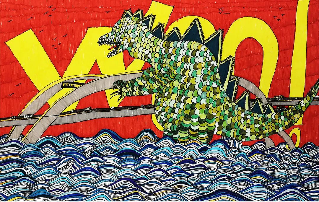 我的家乡主题绘画“我的浦江 我的上海”-图2