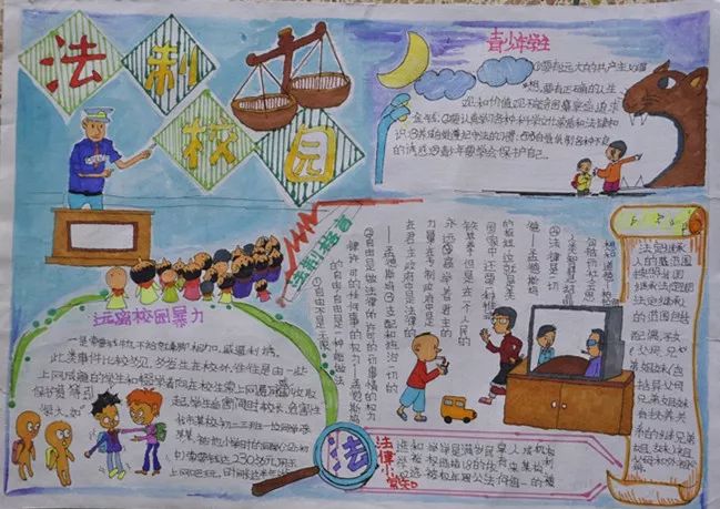 法制在我心中主题手抄报（8张）-图5
