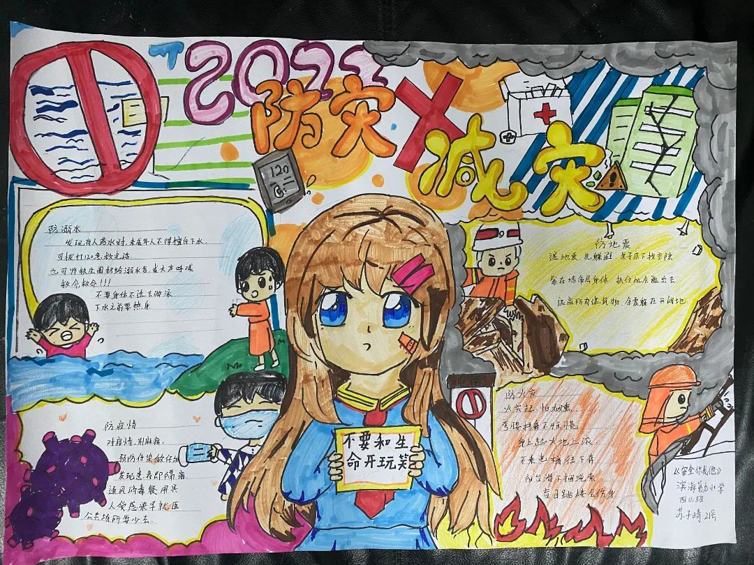 5张关于防震减灾的手抄报一等奖-图1