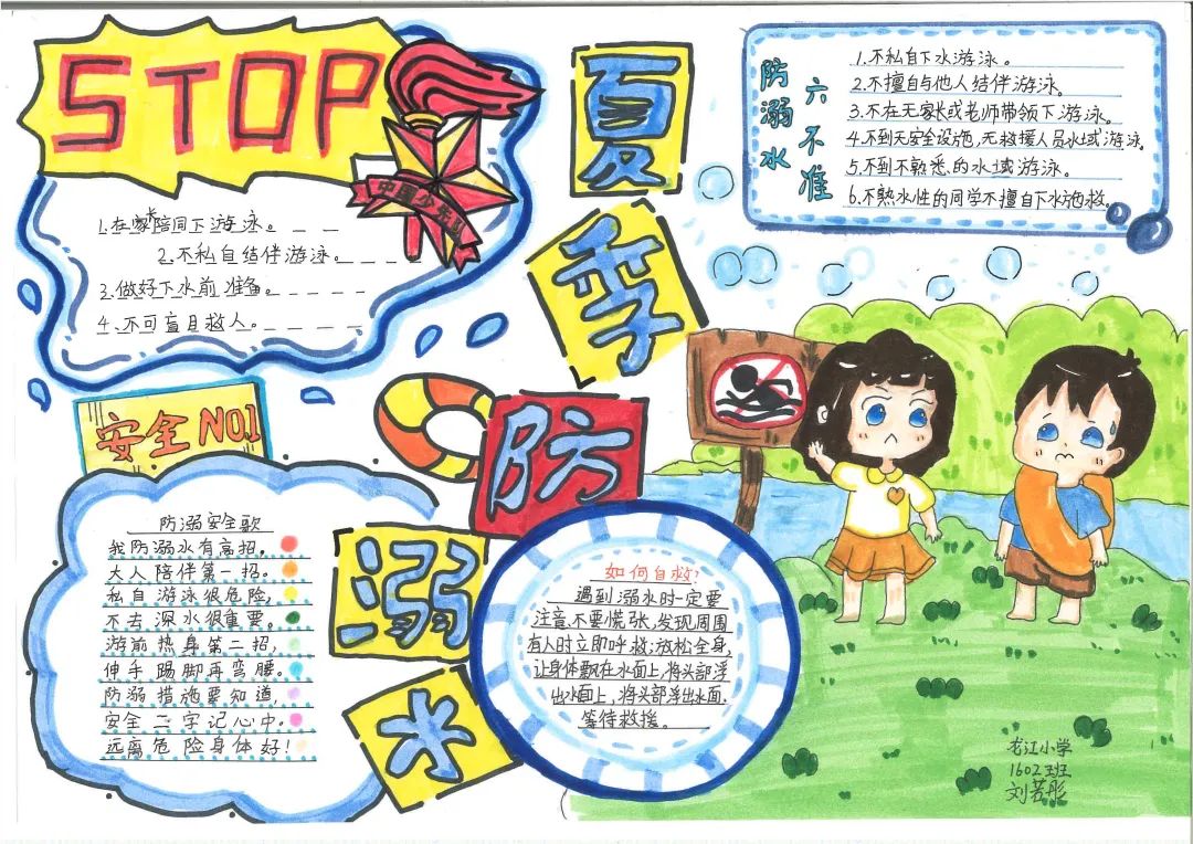 8张五年级防溺水小报简单又漂亮-图5