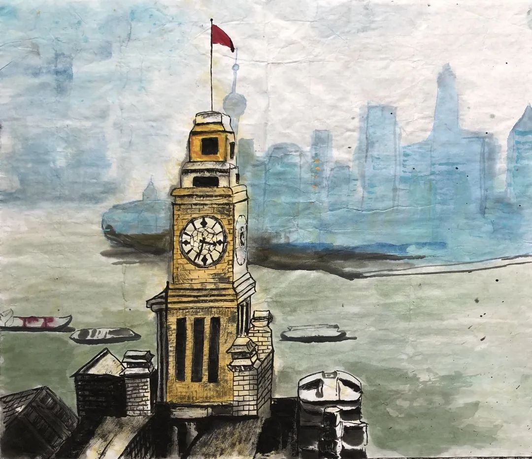 我的浦江 我的上海 我的家乡主题绘画作品-图3