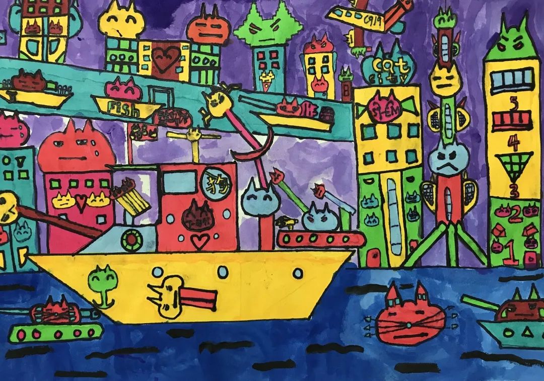 爱浦江 爱上海 我的家乡主题绘画作品-图2