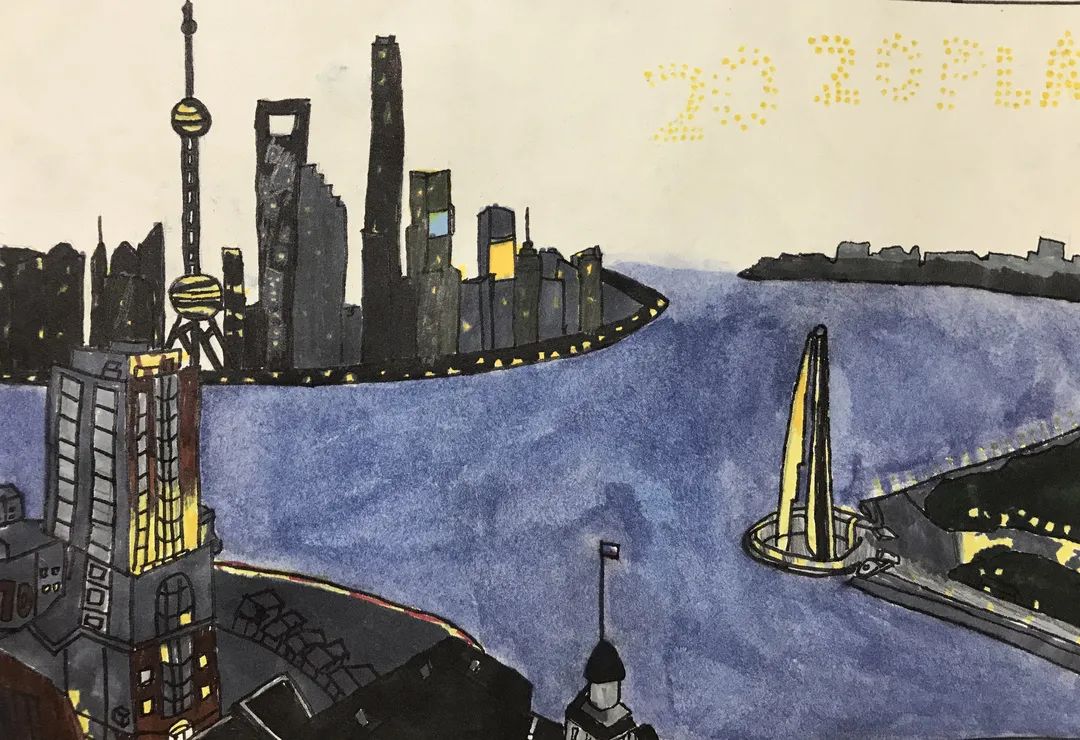 爱浦江 爱上海 我的家乡主题绘画作品-图8