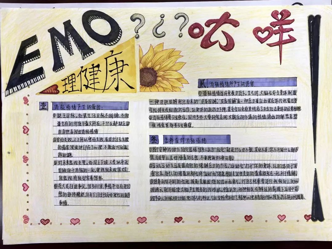 6张关于“关爱心灵 关注心理健康”的手抄报-图3
