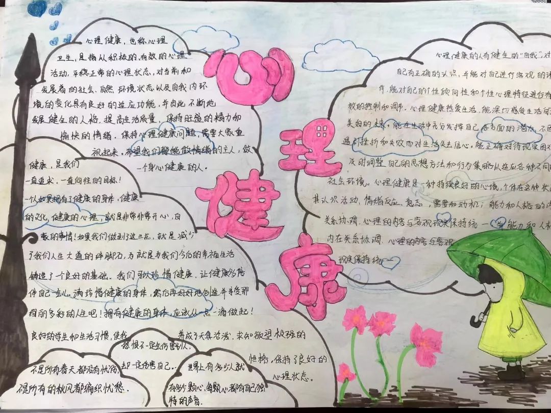 “关爱心理健康 关注家庭教育”手抄报获奖作品-图1