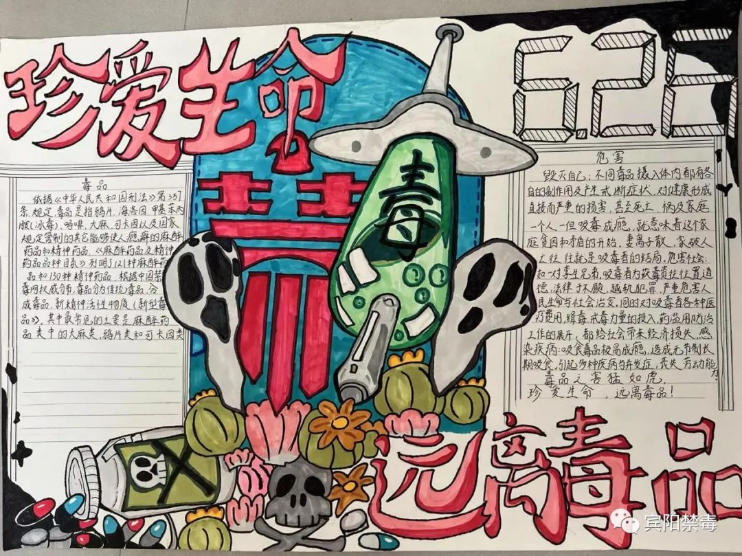 “护航青春 绿色无毒”主题手抄报-图3