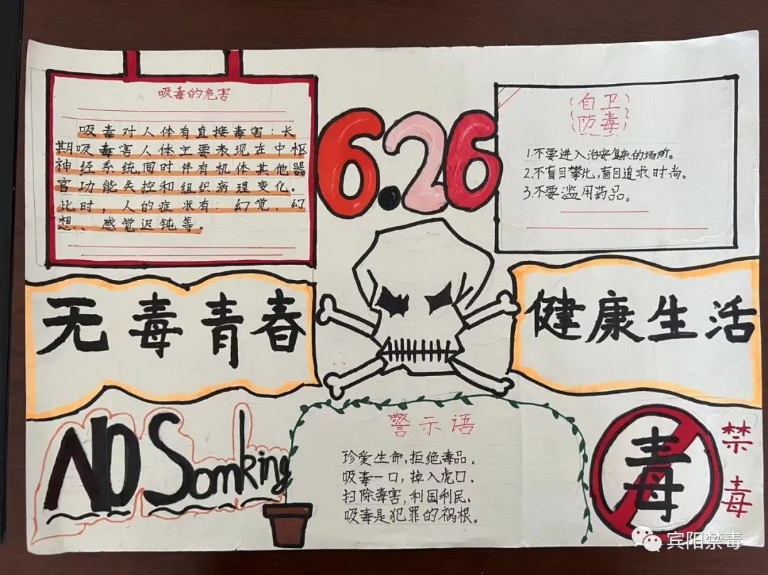 五年级国际禁毒日手抄报绘画-图6