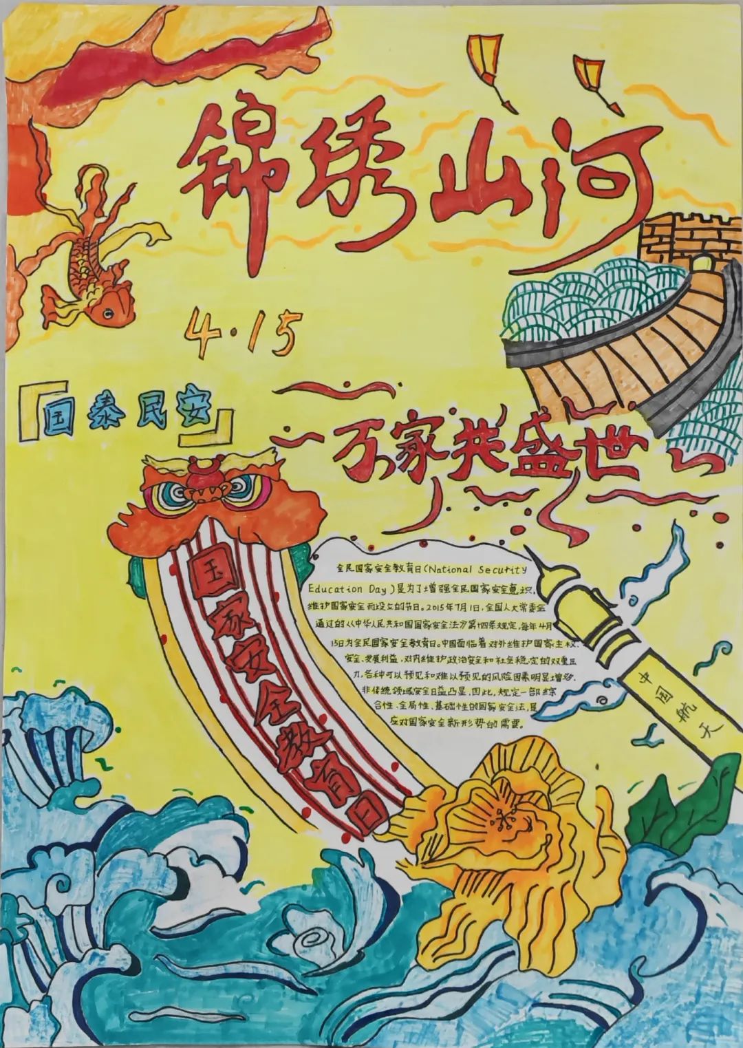 415全民国家安全教育日手抄报图片7张-图2