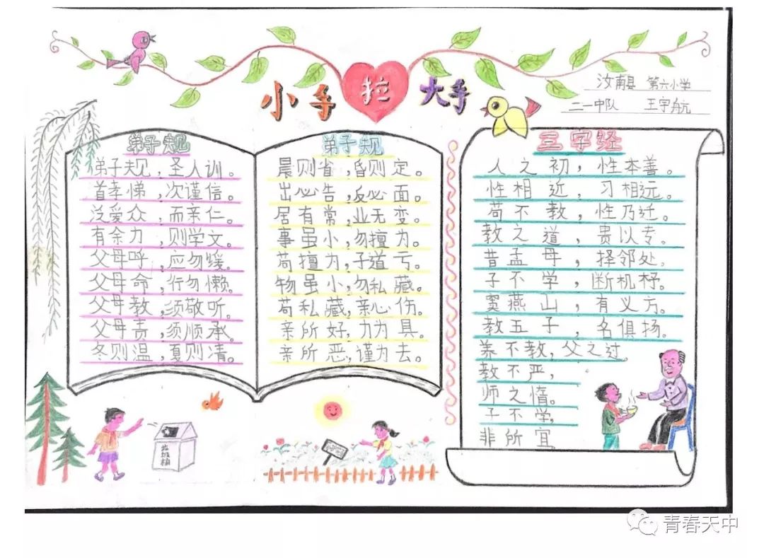 “小手拉大手 晒晒我家的文明事”手抄报优秀作品-图3