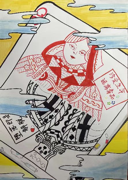 禁毒宣传齐参与 无毒假期护成长手抄报一等奖作品-图3