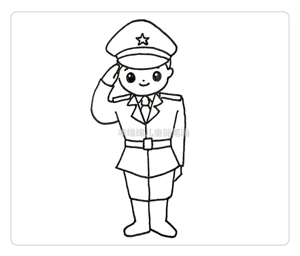 八一建军节画一幅军人简笔画，致敬最可爱的人-图8