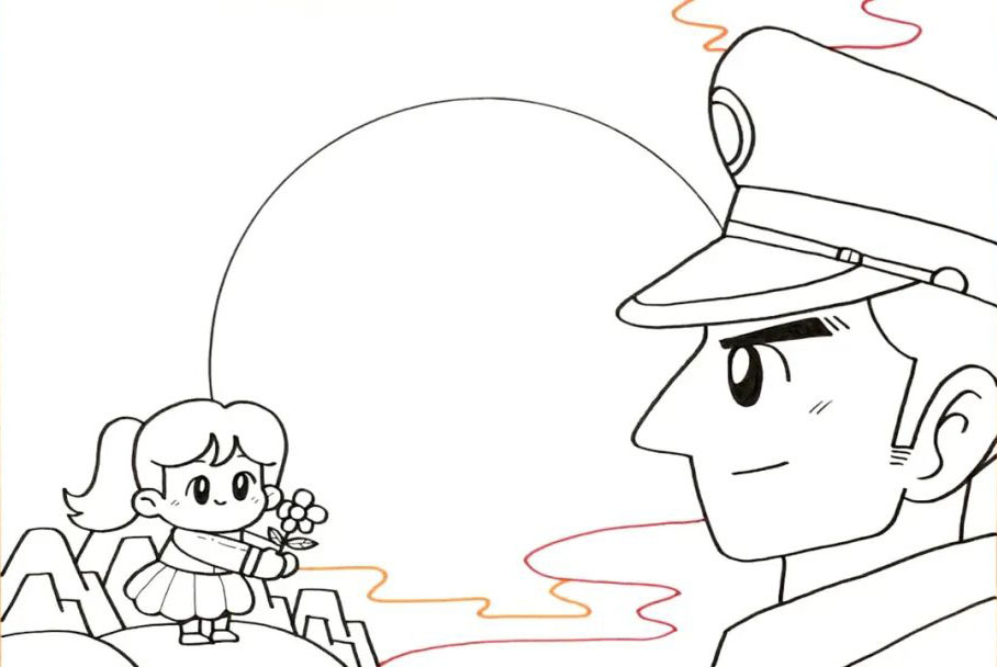 中国加油！简单的建军节手抄报教程-图4