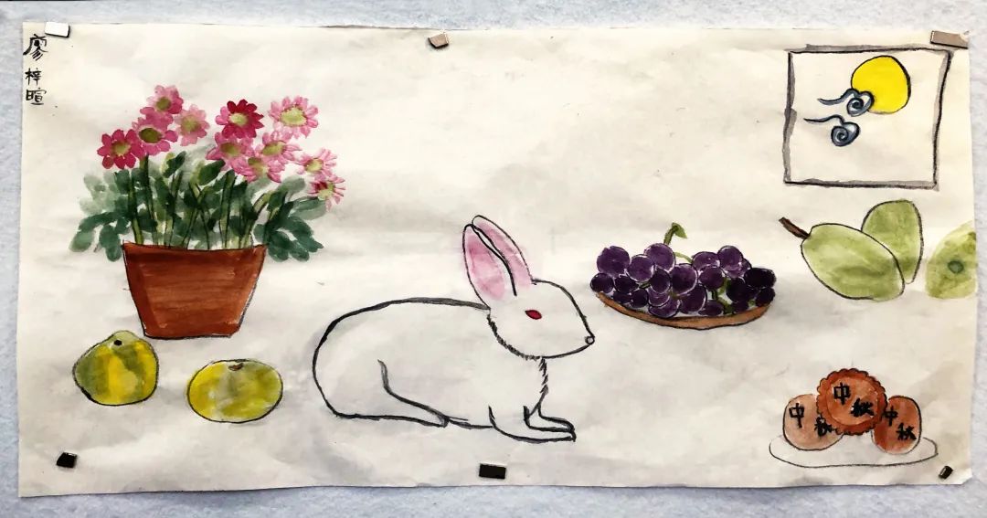 “月圆人团圆·齐聚羊城贺中秋”青少年绘画精品-图5