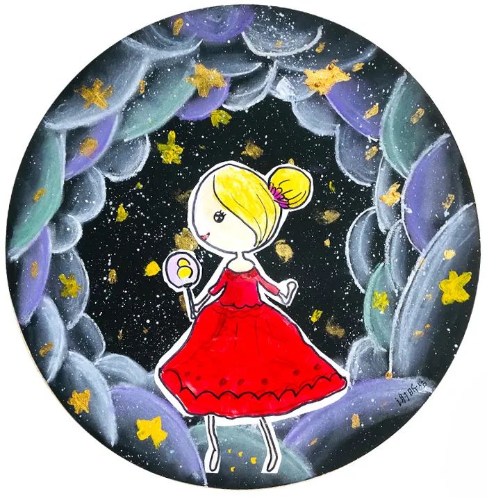 月圆之夜 满月中秋 中秋节儿童画简单漂亮-图3