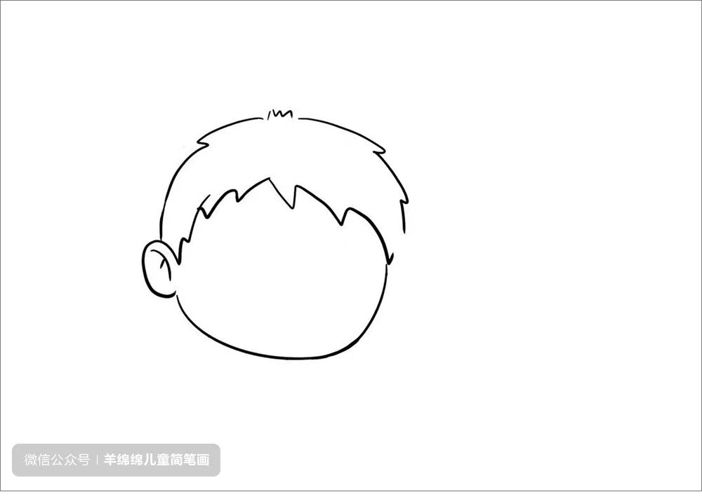 过马路的小朋友简笔画 交通安全主题绘画教程-图1