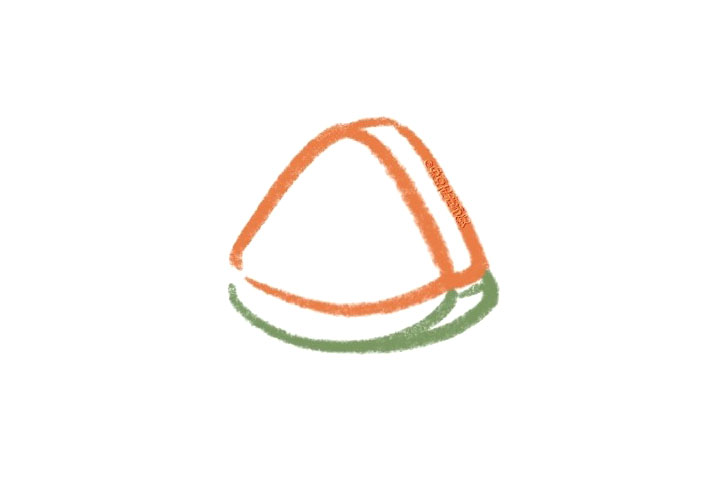 甜甜的可爱西瓜简笔画画法步骤-图2