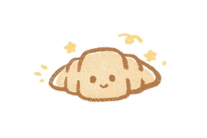 可爱羊角包简笔画画法步骤-图2