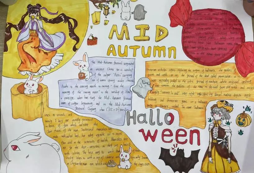 简单漂亮的中秋节英语手抄报图片-图6