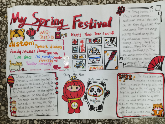 9张中国传统节日手抄报图片（英语版）-图8