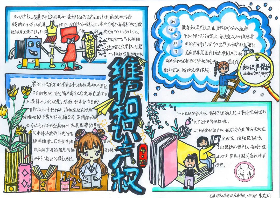 知识产权手抄报主题精选作品（5张）-图3