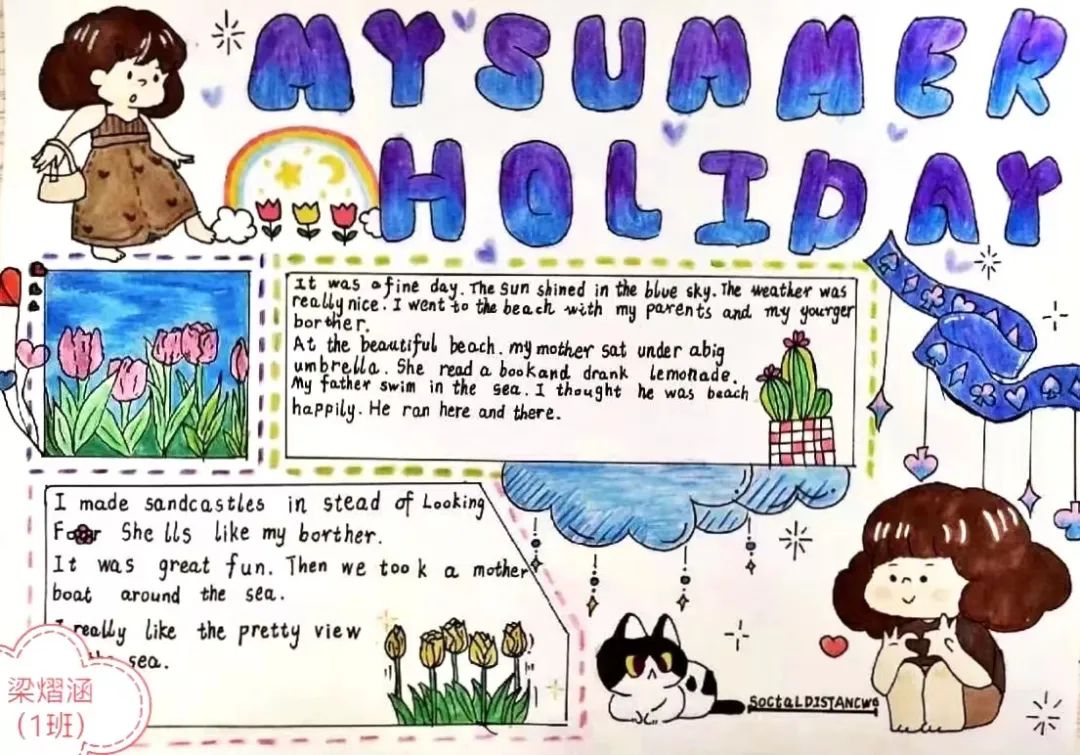 快乐假期 “英”你精彩主题手抄报精选作品-图3