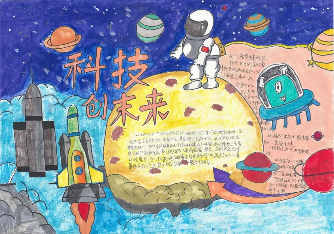 8张关于科技创想未来主题的手抄报-图1