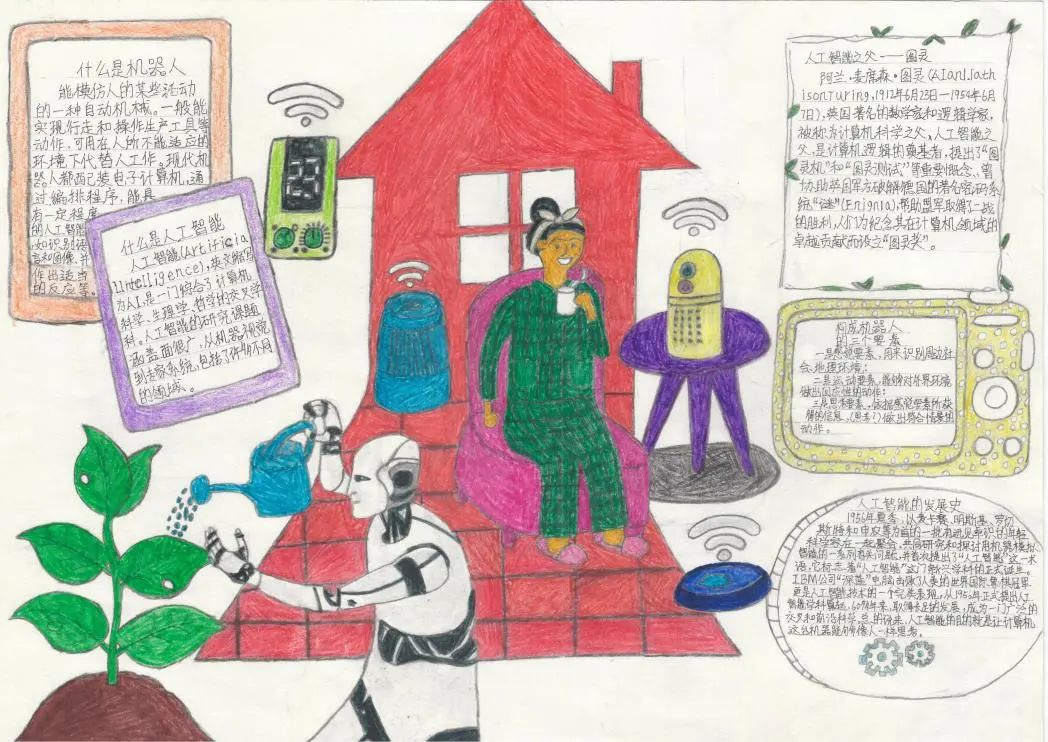 8张关于科技创想未来主题的手抄报-图6