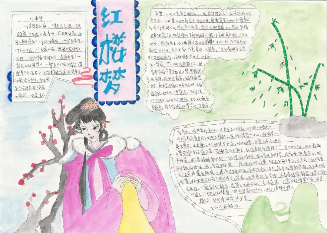 4张漂亮的红楼梦手抄报图片-图2