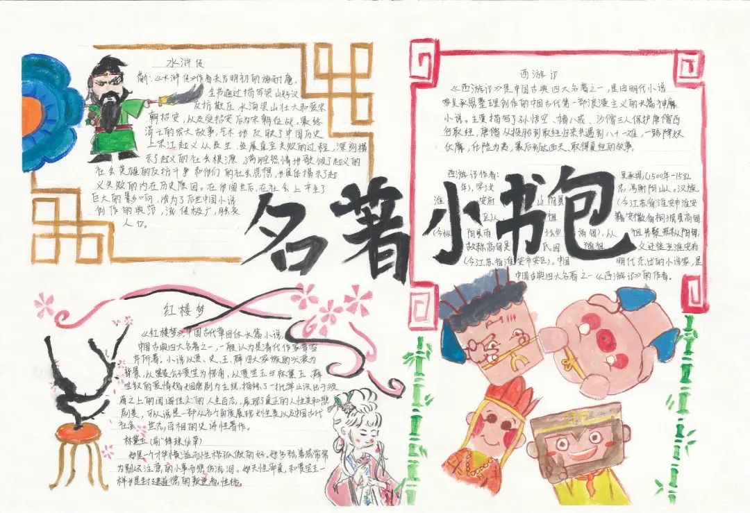 小学五年级我与名著手抄报-图2