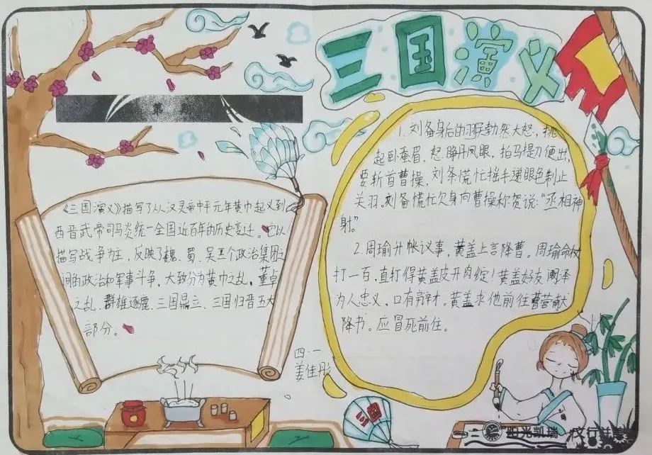 简单易画的三国演义手抄报-图4