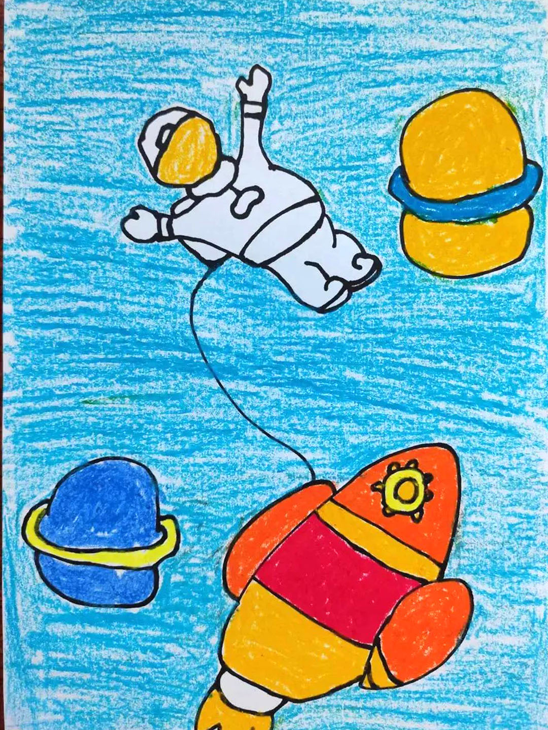 童心共筑航天梦主题绘画获奖作品-图2