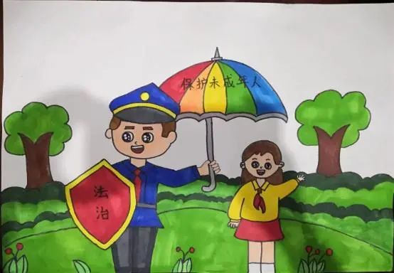 小学生“检爱同行，共护未来”绘画作品7张-图7