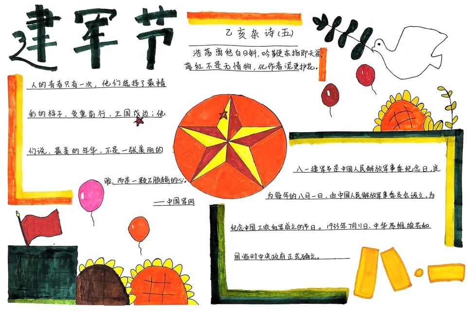 “八一建军节”主题手抄报优秀作品-图1