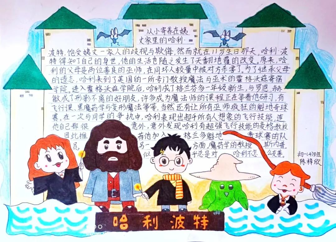 Show英语魅力 绘快乐假期英语手抄报作品-图2