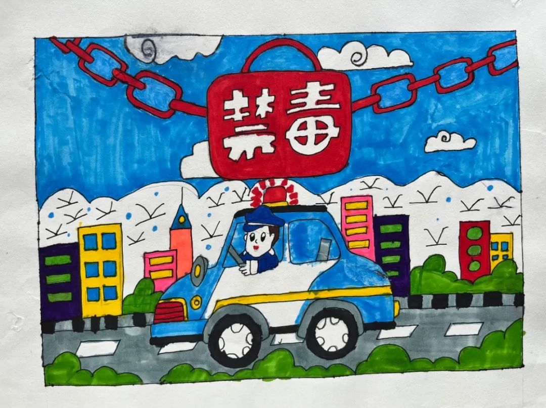 “珍爱生命争 当禁毒小卫士”知识宣传绘画简单-图5