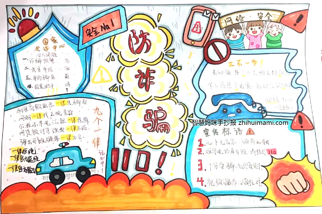 9张漂亮的防诈骗手抄报一等奖-图2