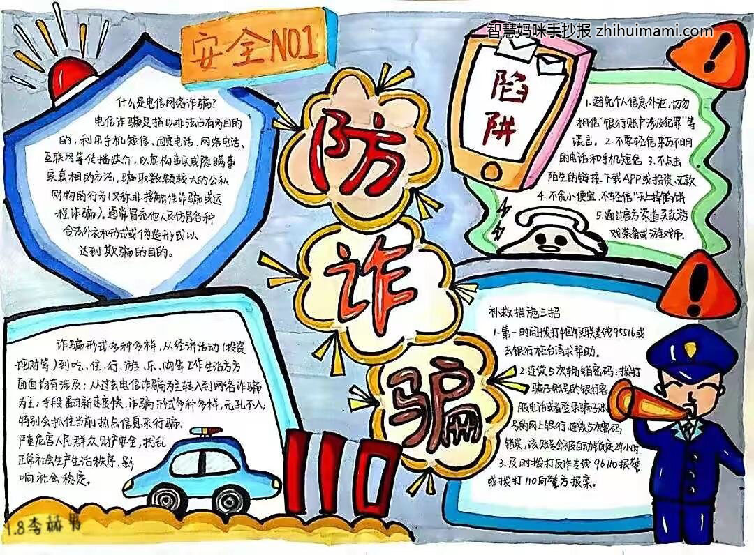 9张漂亮的防诈骗手抄报一等奖-图3