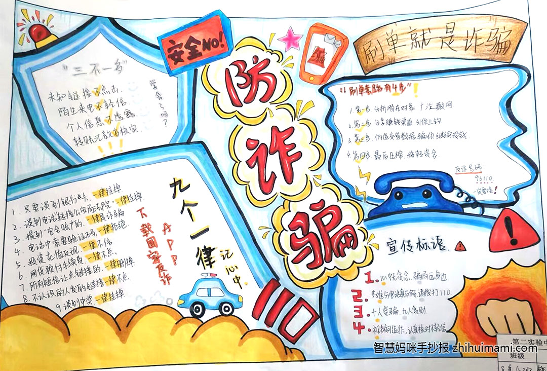 9张漂亮的防诈骗手抄报一等奖-图5