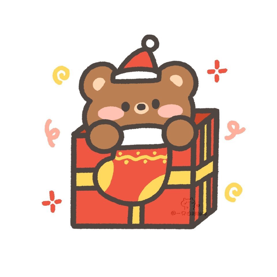 一组可爱圣诞小头像简笔画图片-图4