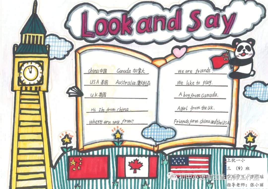 Look and Say 英语学习手抄报图片8张-图7