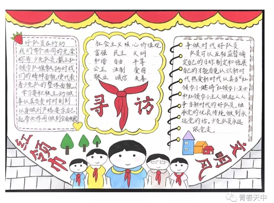 “童心颂华诞 传习好家风”手抄报一等奖作品-图5