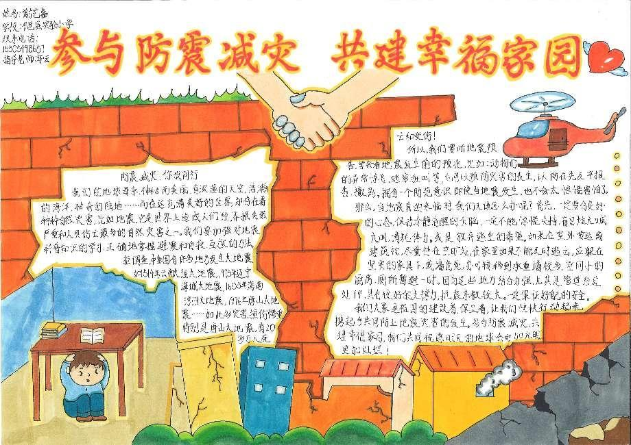 防震减灾科普知识手抄报优秀作品6张-图4