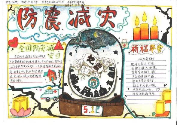  5张关于防震减灾的手抄报简单好画-图2