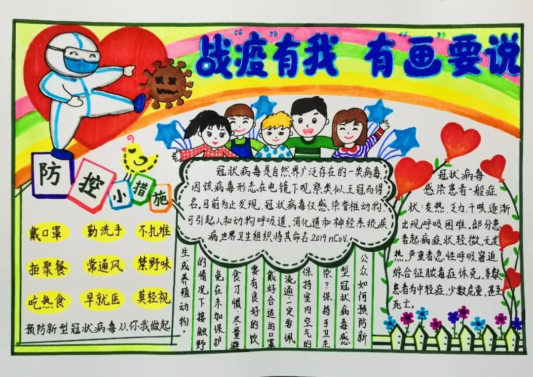 5张关于抗击疫情的手抄报漂亮好画-图4