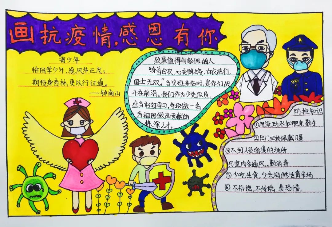 战“疫”有我 有“画”要说 抗击疫情主题手抄报精选作品-图4